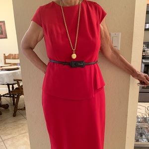 Gorgeous red peplum outfit.